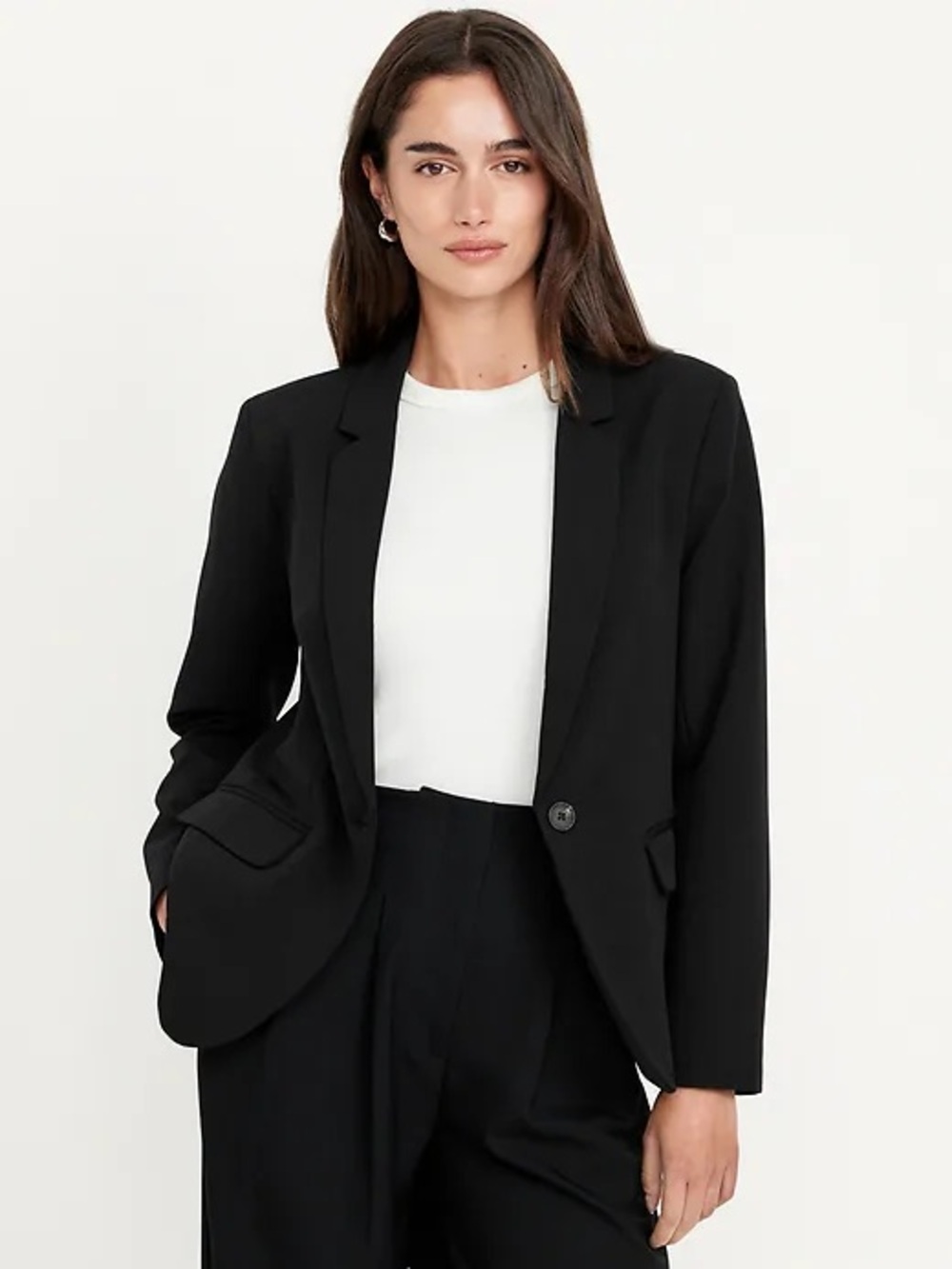 RW&CO. Black Single-Button Blazer